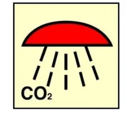 消防标志 由CO2保护住处